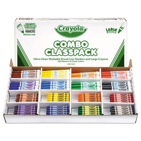 Binney And Smith Inc Crayola Classpack Crayons Wmarkers 8 Colors