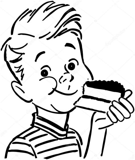 Dibujos Para Colorear Ninos Comiendo - Para Colorear