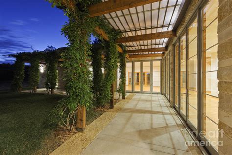 Outdoor Walkway On A Modern Home Photograph By Jeremy Woodhouse