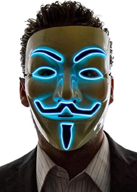 Anonymous Masker Met Led Licht V For Vendetta Mask La Casa De Papel