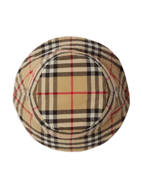 Burberry Vintage Check Cotton Bucket Hat Farfetch