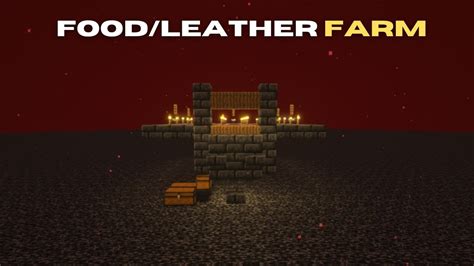Minecraft Hoglin Food And Leather Farm Super Easy 119120