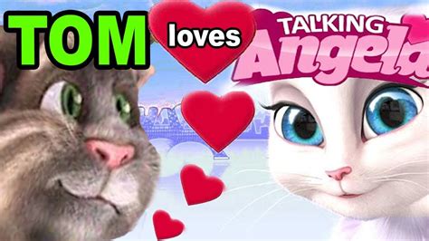 Talking Angela Tom Cat Is In Love Talking Tom Couple Cartoon Tom Love
