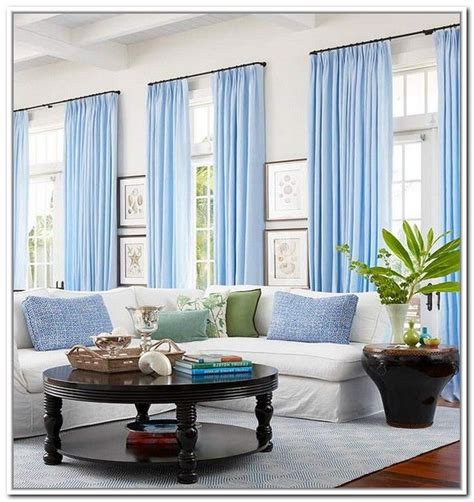 20 Blue Curtains Living Room Ideas Pimphomee