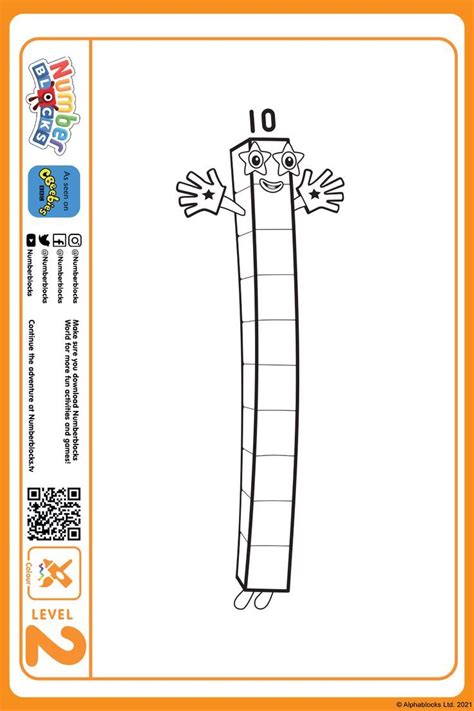 Numberblocks Colouring Pictures Numberblock 10 Activities Number