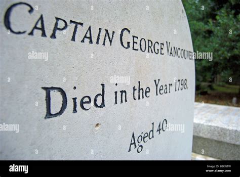 Detail Of The Grave Of British Naval Officer Captain George Vancouver