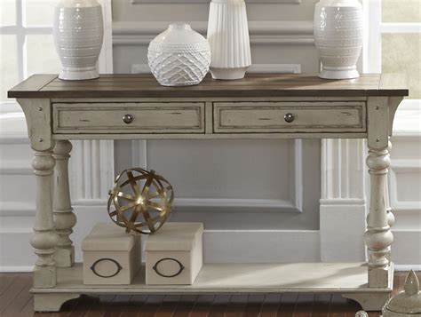 Morgan Creek Antique White Sofa Table From Liberty Coleman Furniture