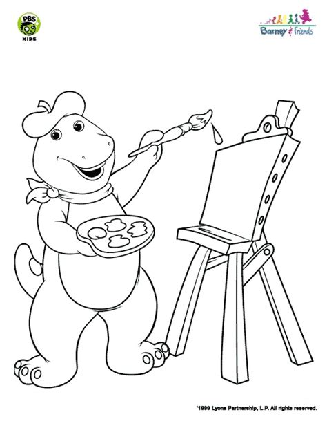 19+ Barney Coloring Pages | Color Info