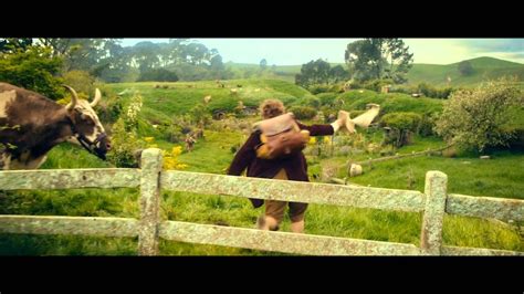 The Hobbit An Unexpected Journey Bilbo Running Through The Shire