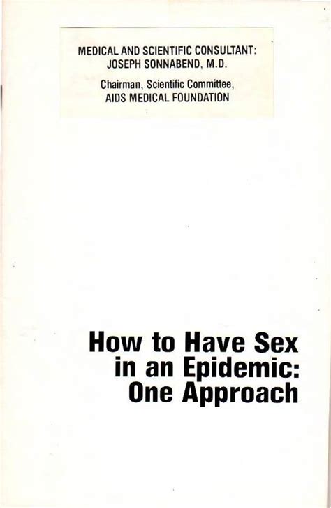 How To Have Sex In An Epidemic One Approach How To Have Sex In An Epidemic One Approach 11 Any