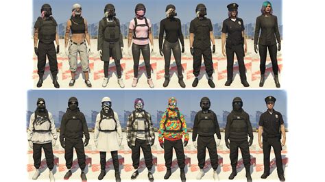 Singelplayer Tryhard Police Outfit Pack Menyoo 16x Outfits