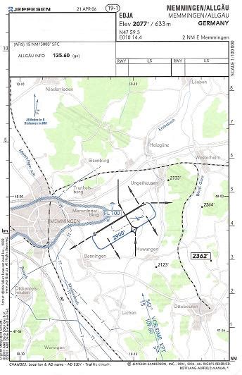 Maps from Neuhausen ob Eck (EDSN) to Memmingen/Allgau (EDJA), 27 Jul 2006