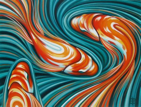 Swirling Koi Ii By Shmeeden Koi Art Koi Painting Art Painting