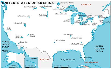 The speed limits of interstate highways are determined by individual states. Free Labeled Map of U.S (United States)