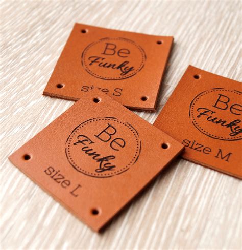 Leather Clothing Labels Personalized Knitting Labels Custom Etsy