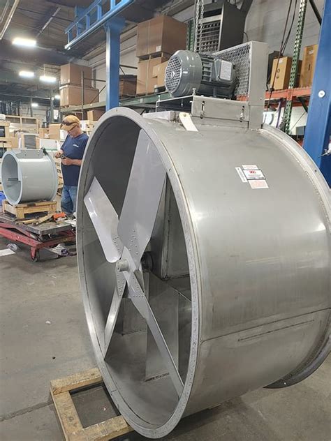 All 304 Or 316 Stainless Steel Tube Axial Duct Fans Belt Driven