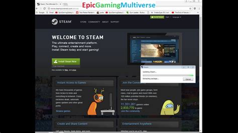 Tutorial For How To Download And Install The Steam Client Online For