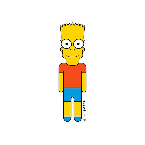 Bart Simpson Ilustración Pegatina A5 O A4 Impresión O Etsy España
