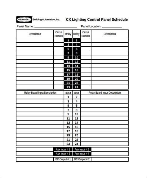Download, fill in and print electrical panel schedule template pdf online here for free. FREE 7+ Sample Panel Schedule Templates in PDF