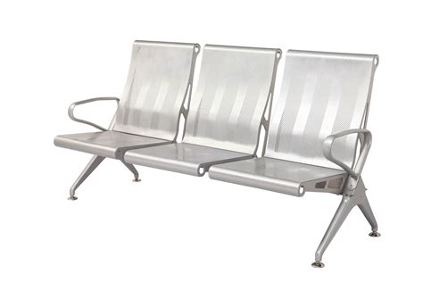 Grey Color Cold Rolled Steel Airport Waiting Chair Public Use L1800