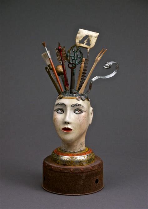 Found Object Art Found Art Mannequin Parts Sculpture Head Scary