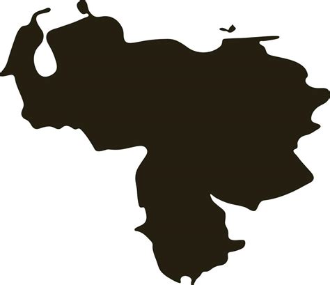 Mapa De Venezuela Ilustración De Vector De Mapa Negro Sólido 8726670
