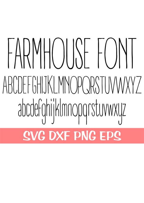 Farmhouse Font Svg Farmhouse Alphabet Digital Download For Etsy