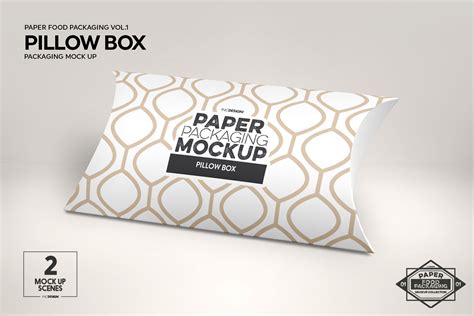 Download Pillow Box Packaging MockUp By INC Design Studio | TheHungryJPEG.com