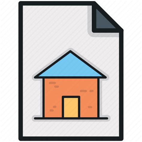 House contract, property contract, property document, property papers, real estate document icon
