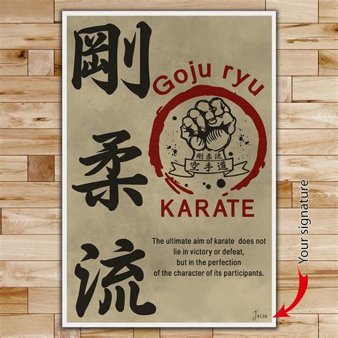 Ka005 The Ultimate Aim Of Karate Goju Ryu Karate Karate Poster In 2022