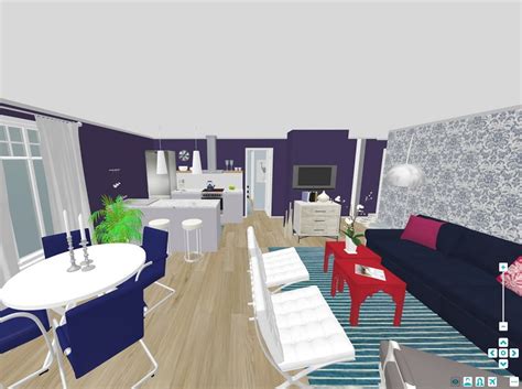 As you move around the room in live 3d, the camera in roomsketcher follows along. Live 3D Grundrisse | RoomSketcher