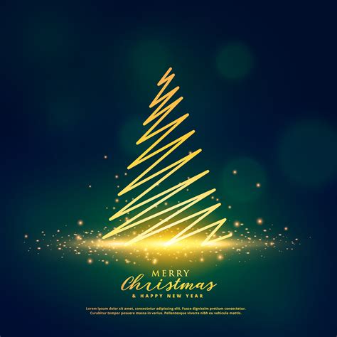 Creative Christmas Tree Design On Glowing Glitter Sparkles Download