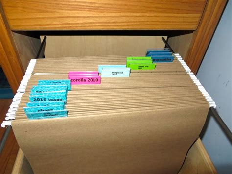 Organizing Personal Filing Cabinet Folders Filing Cabinet Folders