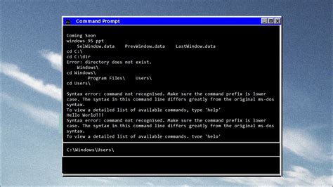 Powerpoint Windows 95 Command Prompt Test Youtube