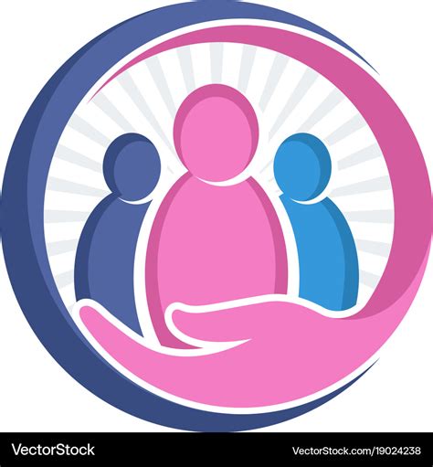 Icon Logo For Charity Organization Social Service Vector Image