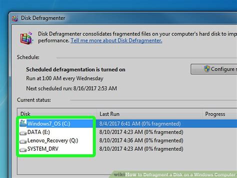 Disk defrag is a process to consolidate all the files in a proper manner so your computer can access them. 7 Ways to Defragment a Disk on a Windows Computer - wikiHow