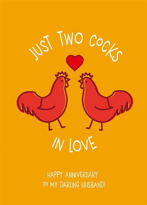 Two Cocks In Love Card Scribbler