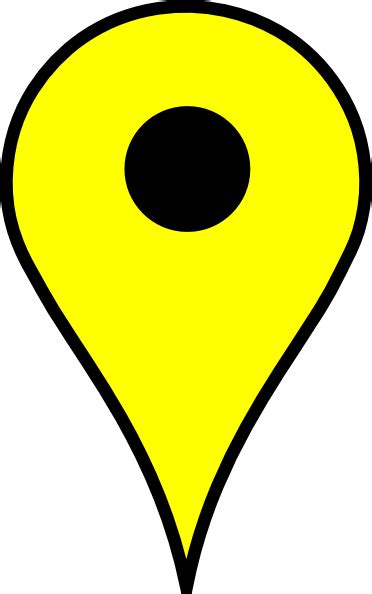 Map Pin Yellow Clip Art At Vector Clip Art Online Royalty