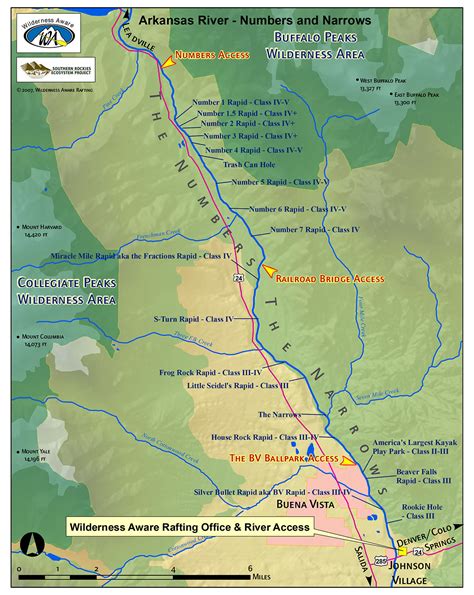 Arkansas River Rafting Maps In Colorado Sections Rapids