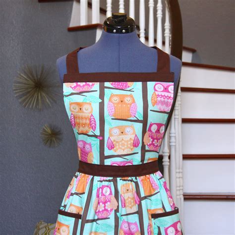 Owl Aprons For Women Aprons With Pockets Womens Aprons Sea Etsy Womens Aprons Cute Aprons