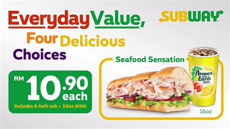 Let's take a look at their menu and the pricing of their subs and platters. Subway® Everyday Value - YouTube