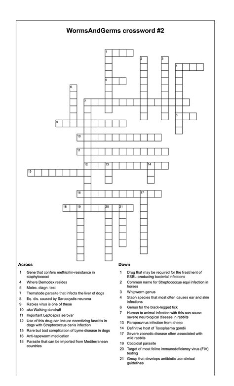 Crossword #2 | Worms & Germs Blog