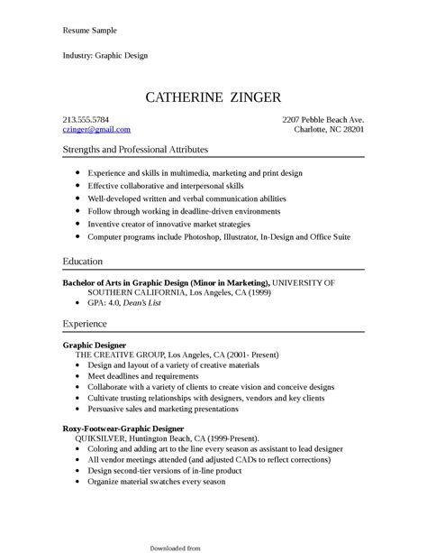 Real cv examples from visualcv members and students. Graphic Student Resume Sample PDF - PDF Format | e-database.org