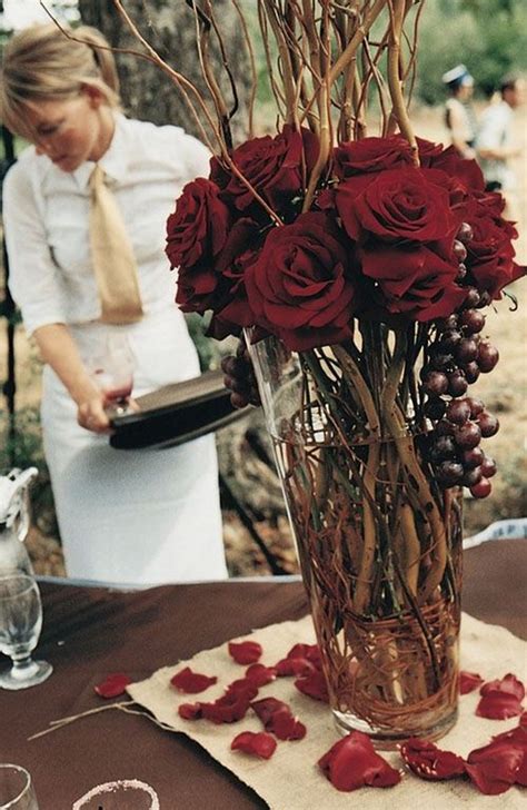 Check spelling or type a new query. 20 Burgundy Wedding Centerpieces | Roses & Rings