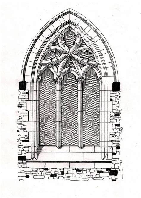 Gothic Window By Hellluke On Deviantart Gothic Architecture Drawing