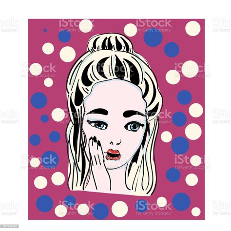 Pop Art Illustration Femme De Girlcomic Surpris Affiche Wowadvertising Fille De Pop Art