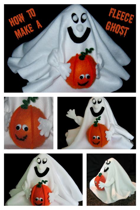 How To Make A Halloween Ghost With Fleece Tutorial Crafters Kingdom