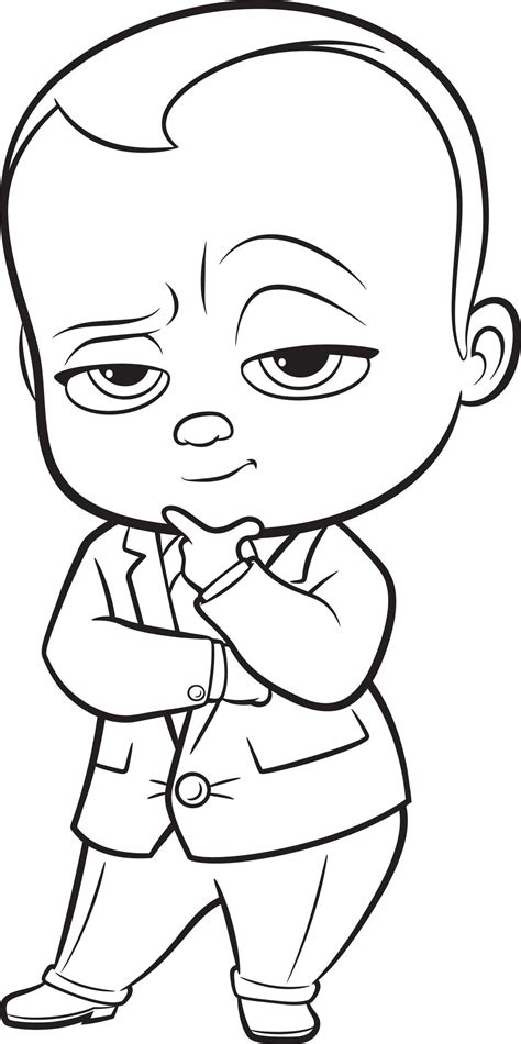 Cool Boss Baby Coloring Page Free Printable Coloring