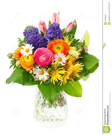 Beautiful Bouquet Of Colorful Spring Flowers Royalty Free