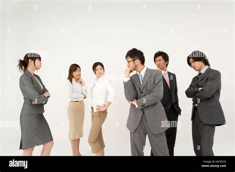 Business People Glaring At Each Other Stock Photo Alamy